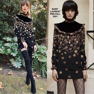 Yves Saint Laurent F/W 2021 Size FR40 Lily Collins Emily In Paris